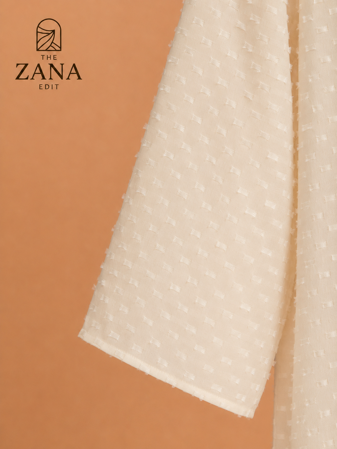 Ivory Textured Abaya
