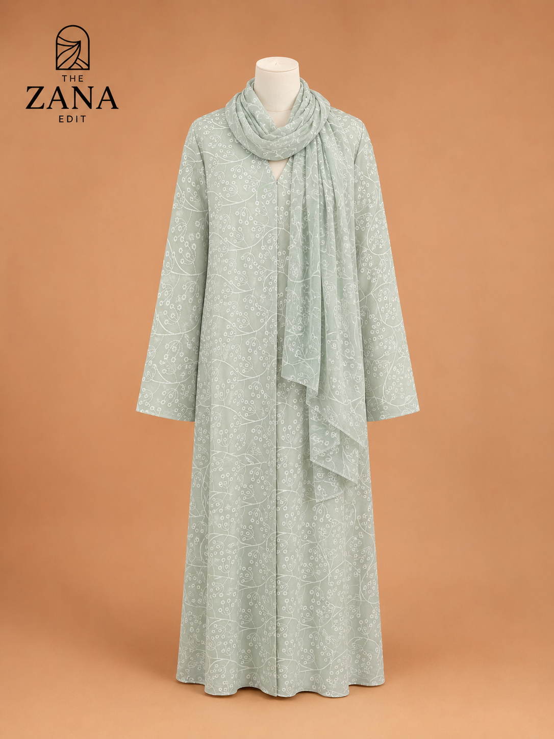Sage Embroidered Abaya