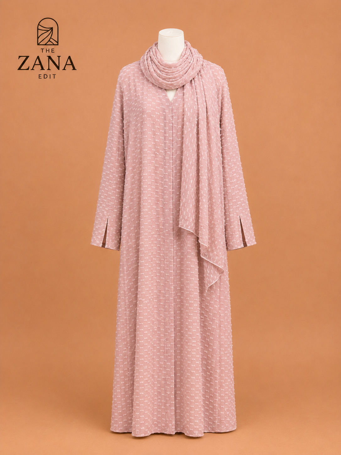 Blush Textured Abaya