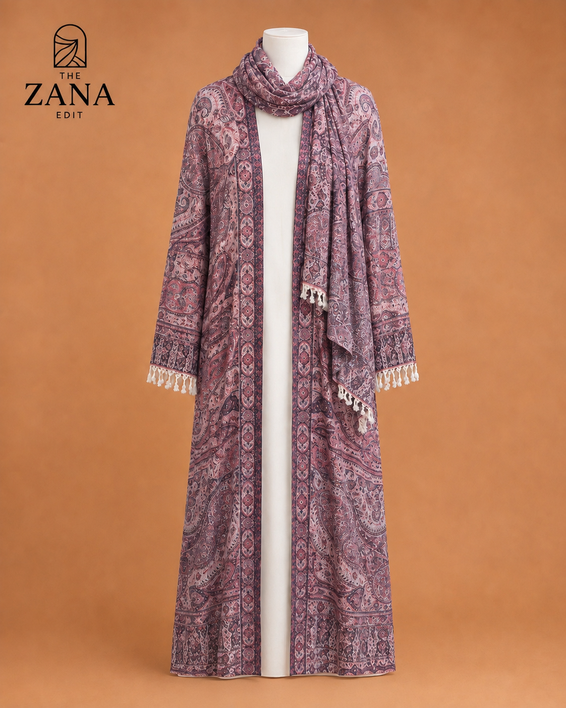 Paisley Pashmina Gemstone Abaya
